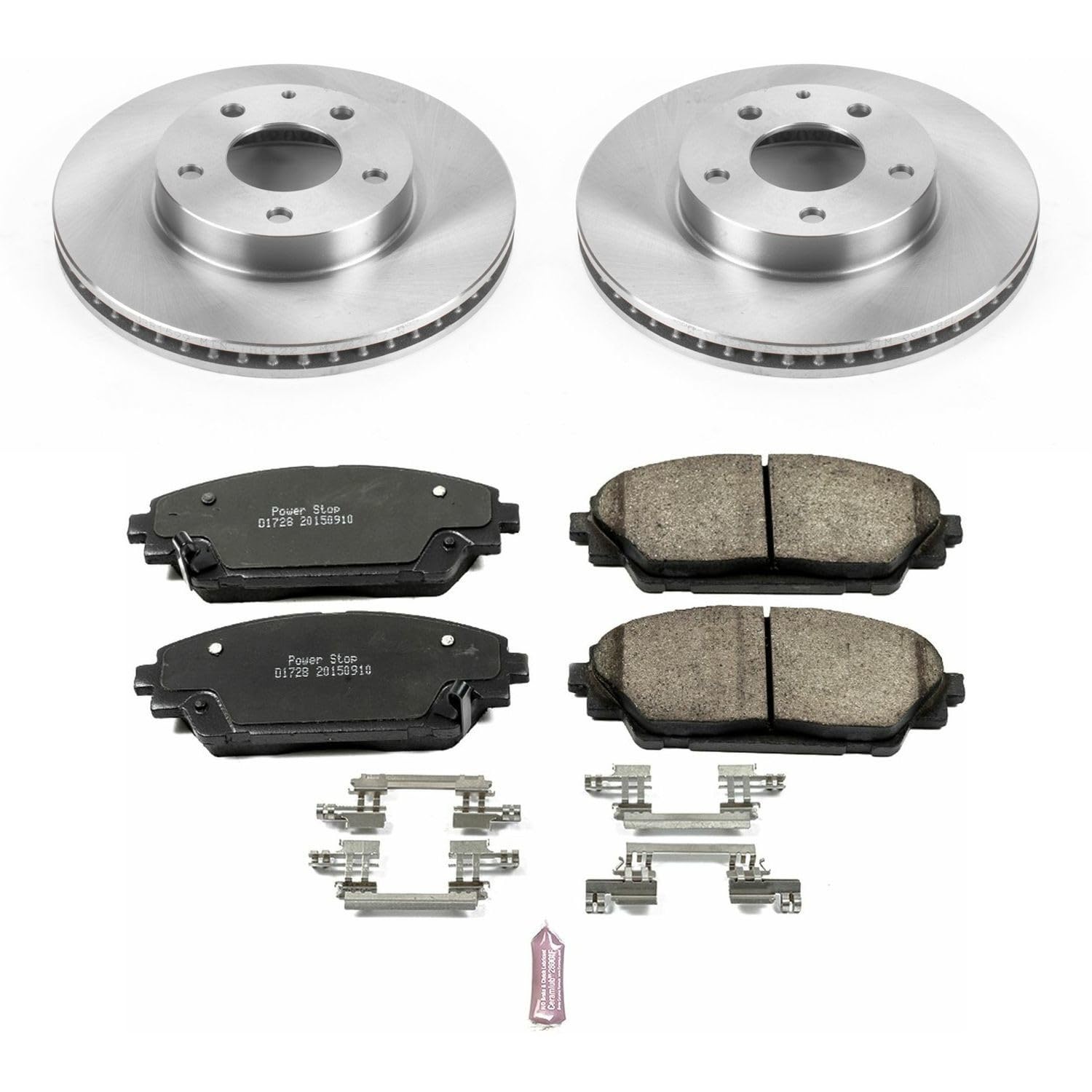 Power Stop Autospecialty KOE6974 Front Replacement Brake Kit-OE Brake Rotors & Ceramic Brake Pads For Mazda 3 2014-2016, Mazda CX-3 2016-2021 [Model Specific]