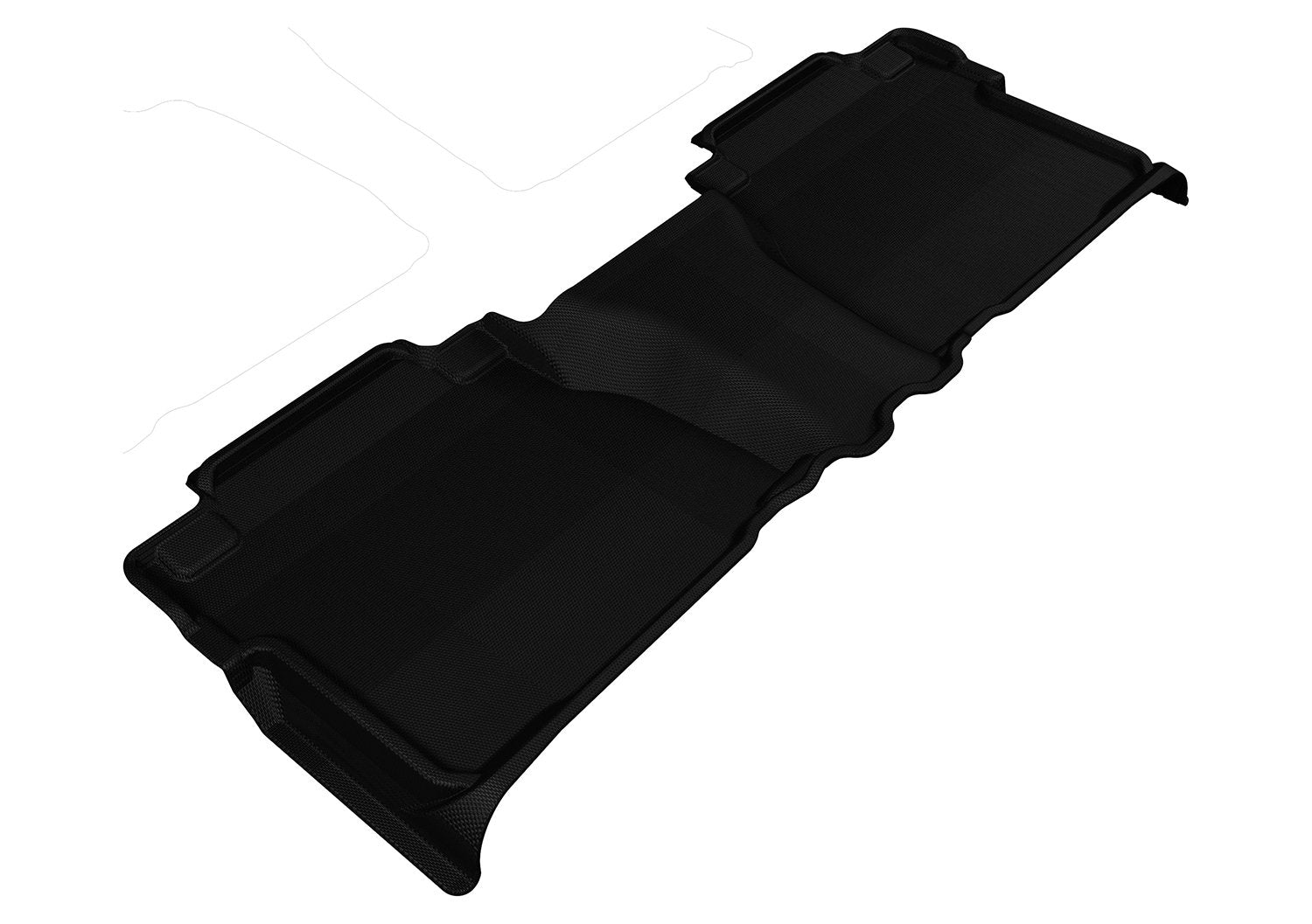 3D MAXpider Kagu Custom Fit Floor Mat (Black) for 2007-2013 Toyota Tundra Double CAB - 2ND Row