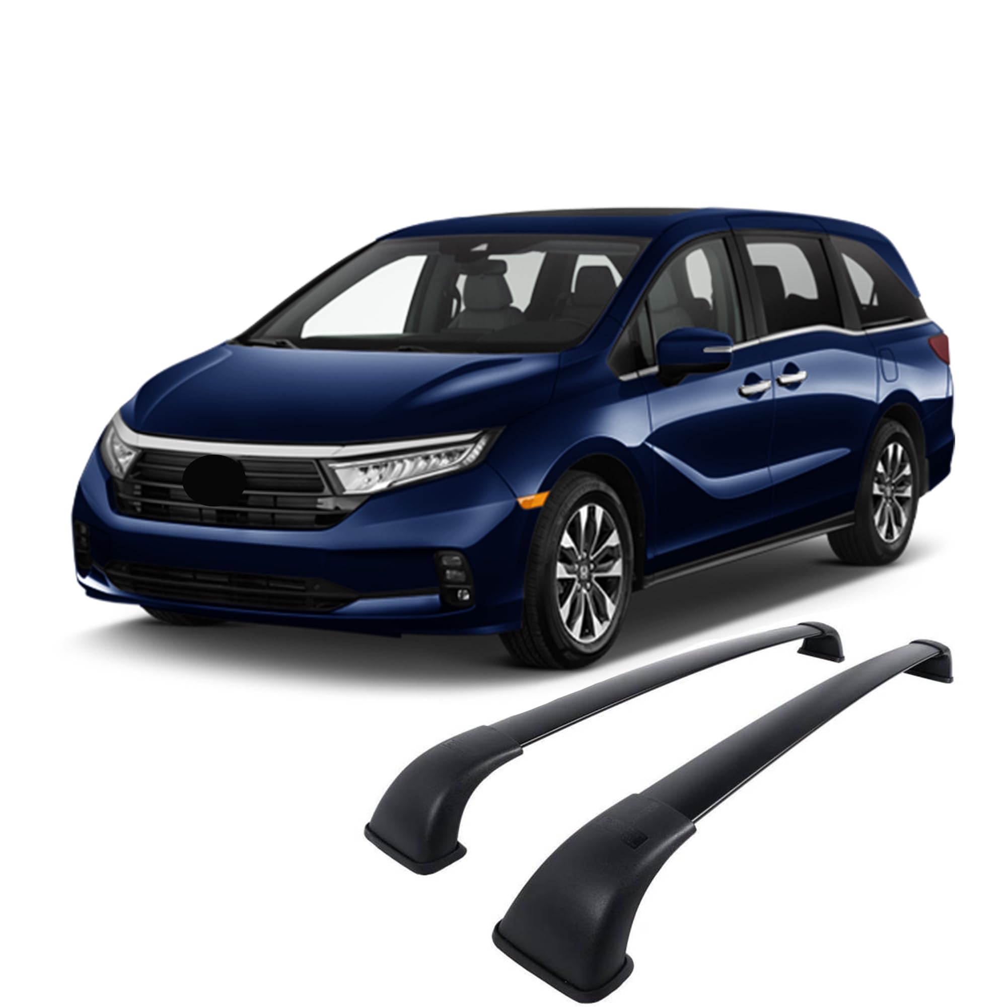 OEM Replica Black Horse Cross Bar Roof Rack Cross Bars Luggage Carrier Black Compatible with 2018-2022 Honda Odyssey-TR-Hood