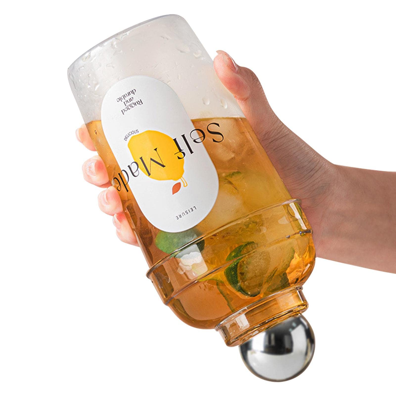 Cocktail Cup Shaker,Exquisite Manual Drink Mixing Boba Tea 500ml | Food Grade Cocktail Mixing Glass, Professional Margarita Mixer, Aakg