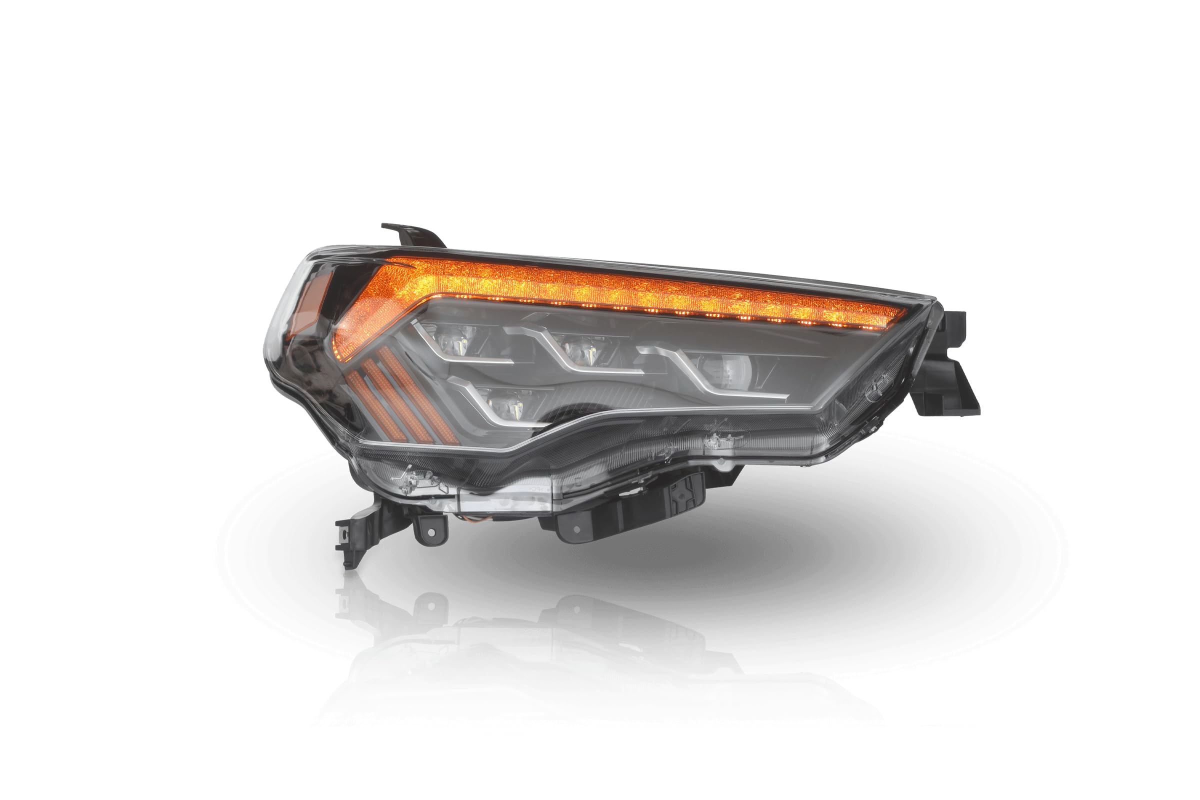 Attica4x4 - Cobra-Tek Full LED High/Low Beam Sequential Head Light | Compatible with Toyota 4Runner (2014-2021) | Upgrade with Bifocal Projectors, DRL | Color Black/Clear.