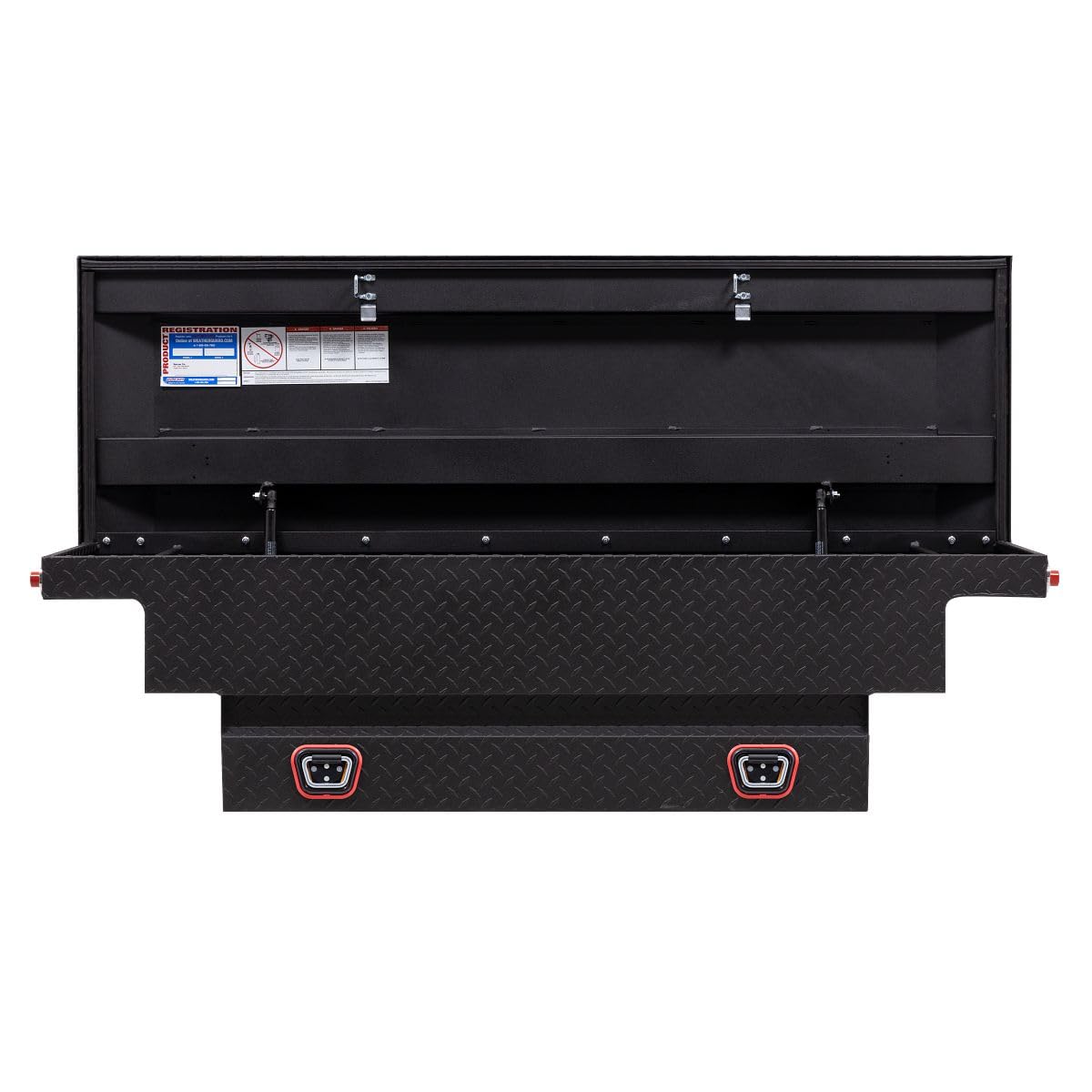 Weather Guard Saddle Box Model 131-52-04, Aluminum, Mid-Size Low Profile, Textured Matte Black, 8.0 cu ft