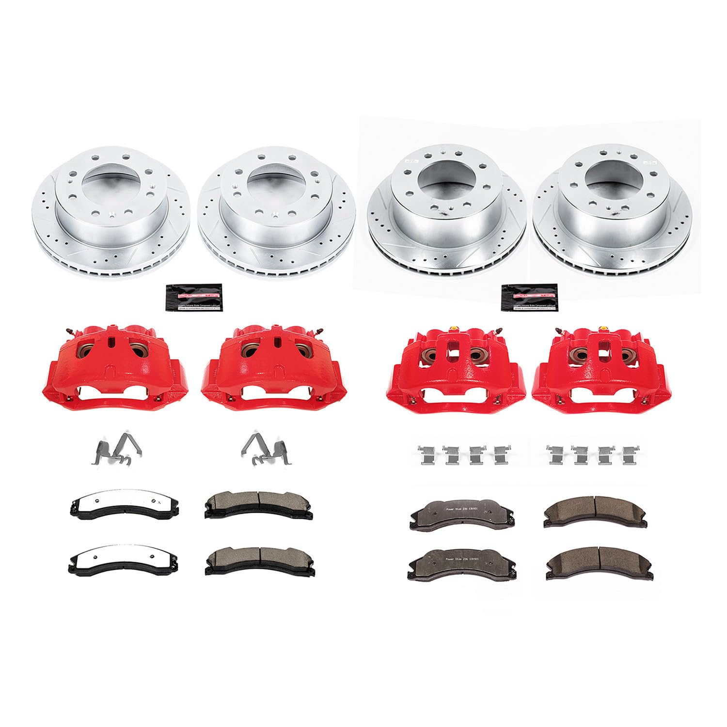 Power Stop Brake Kit KC6259-36 with Caliper (Front and Rear Truck Tow), 1 Pack For Chevrolet Silverado 2500 HD, Chevrolet Silverado 3500 HD, GMC Sierra 2500 HD, GMC Sierra 3500 HD [Model Specific]
