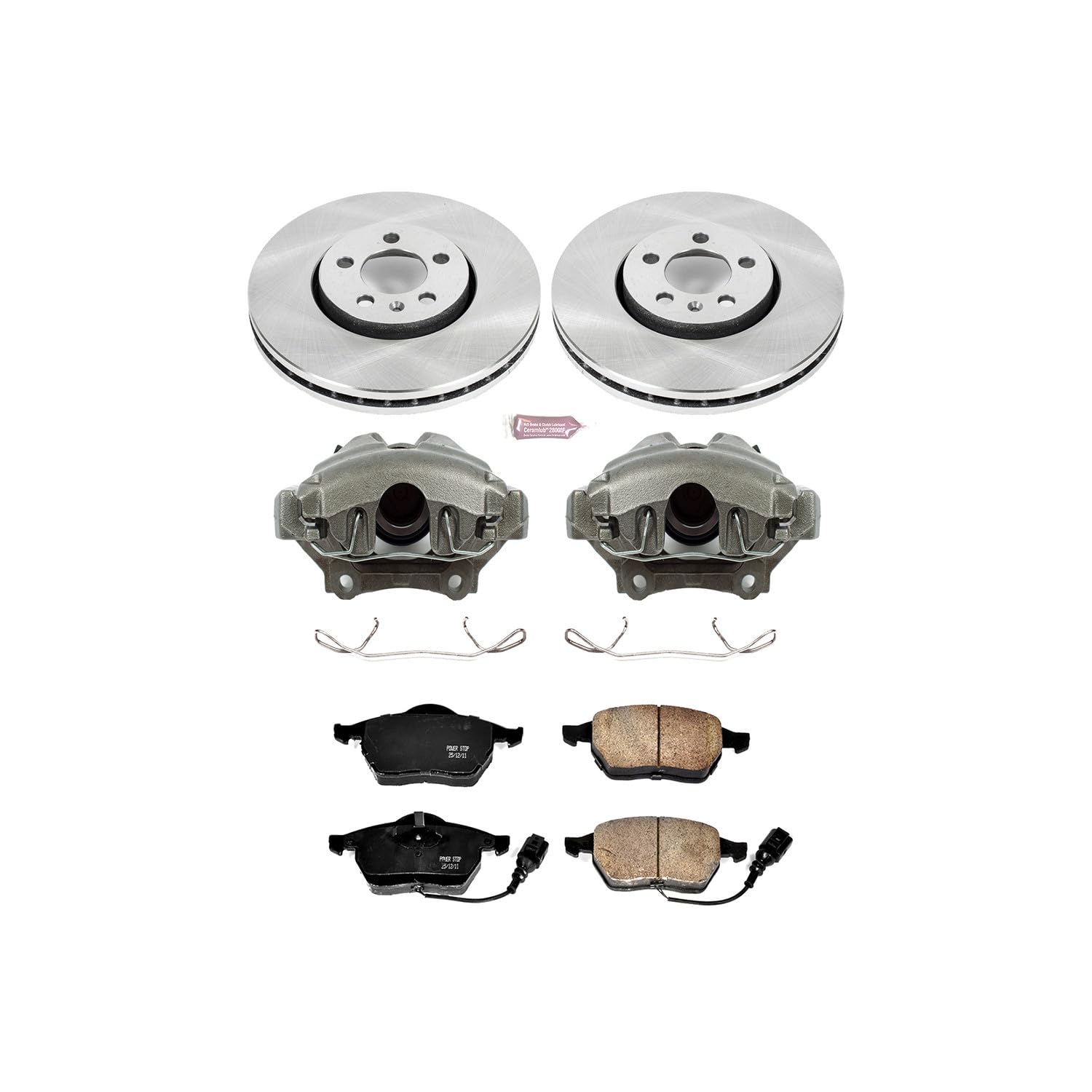 Power Stop Autospecialty KCOE898 1-Click OE Replacement Brake Kit with Calipers