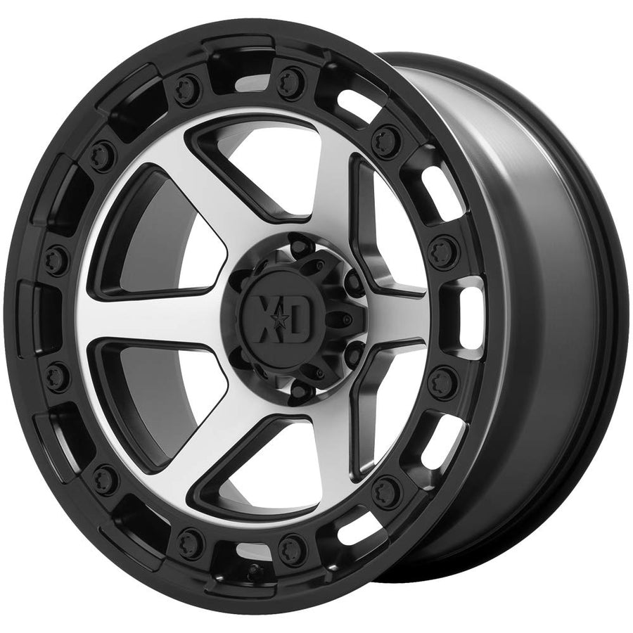 XD Wheels Xd862 Satin Black MACHINED Wheel with Alloy Steel (17 x 9. inches /6 x 106 mm, 0 mm Offset) Raid