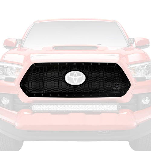 Stealth Laser Compatible with Tacoma X Grille (2018-2021), Black, 1 Pc, Insert, Black Studs, Does Not Fit Vehicles with Camera - PN #7719511-BR