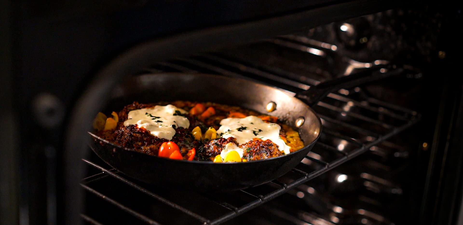 GSI Outdoors 12” Guidecast Frying Pan | Lightweight Cast Iron Frying Pan for Camping, Cabin and Home Kitchen