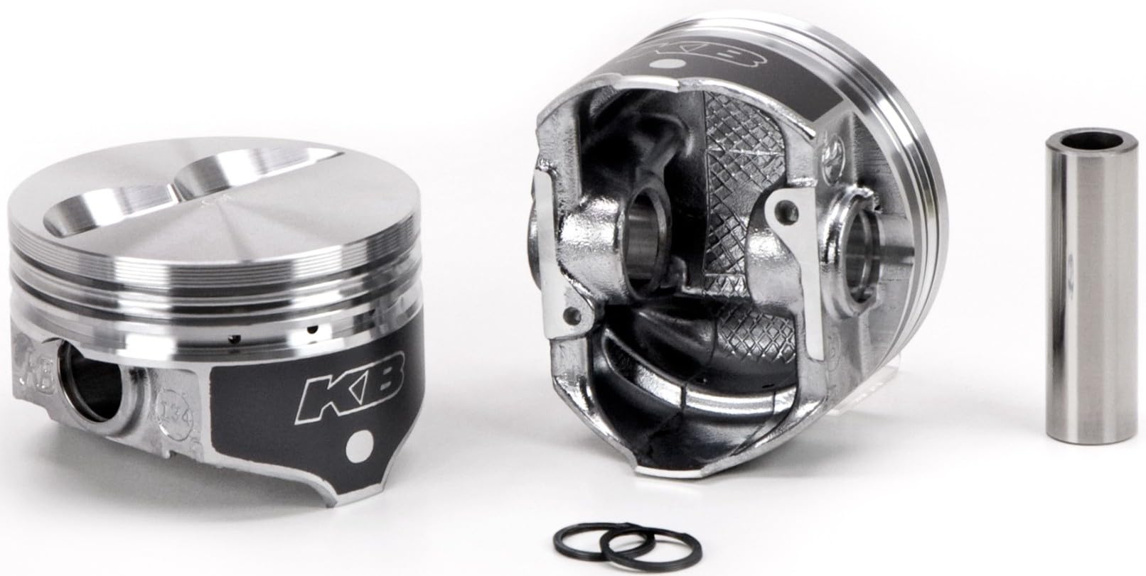 KB PISTONS KB Performance Piston and Rings, Hypereutectic, 4.040 in Bore, 5/64 x 5/64 x 3/16 in Ring Grooves, Minus 7.00 cc