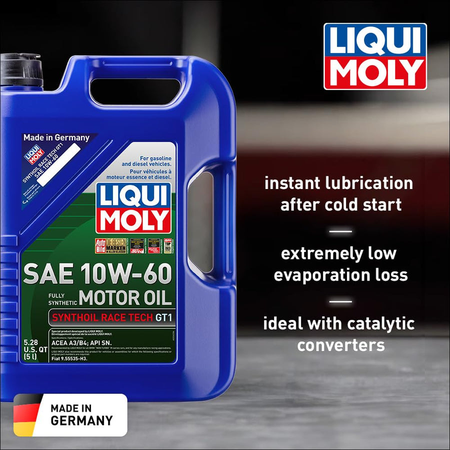 LIQUI MOLY Race Tech GT1 Synthoil SAE 10W-60 | 5 L | Fully synthetic engine oil | SKU: 2024