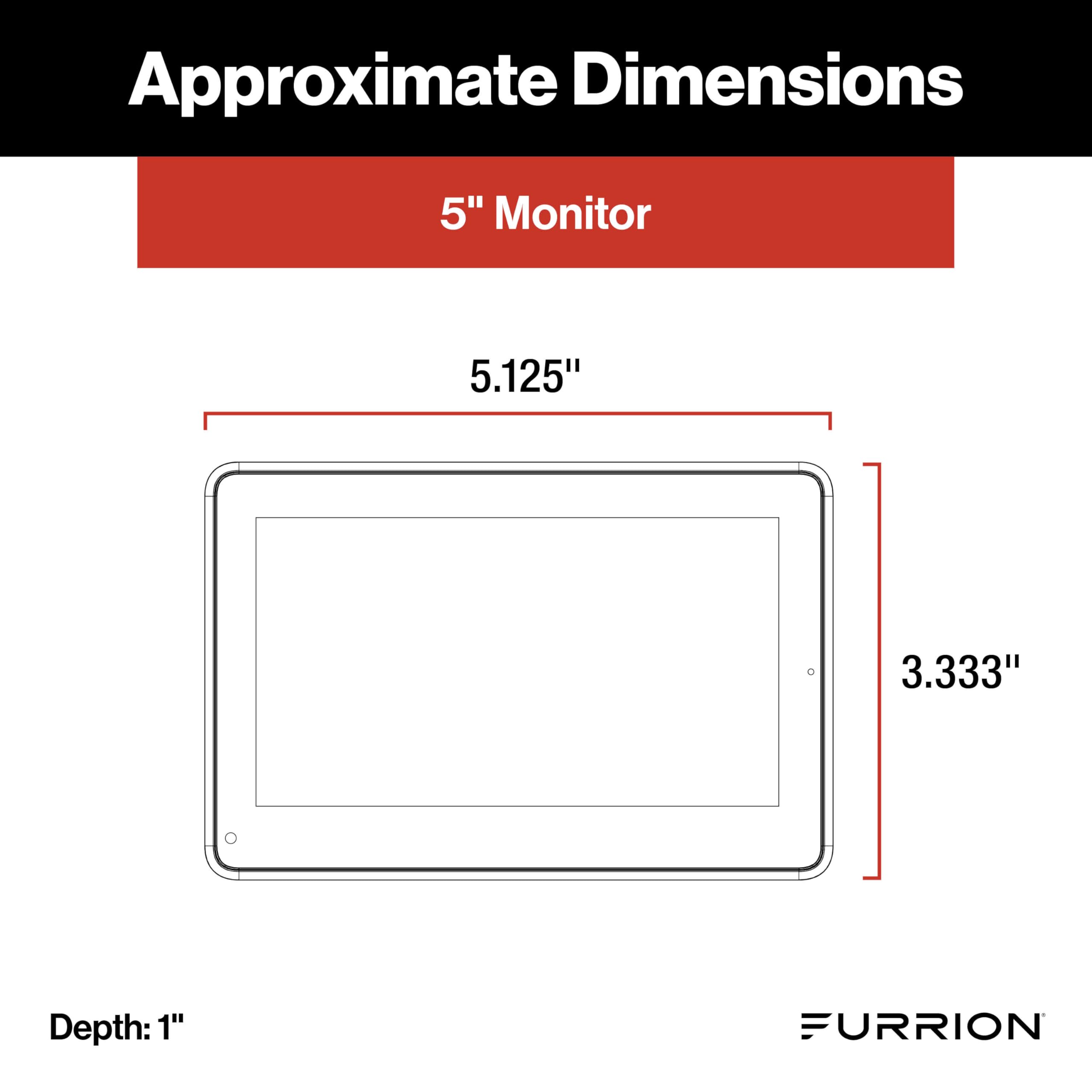 Furrion Vision S+ RV Backup Camera System 2021124375 - 5" Monitor, Side Cameras, Rear Sharkfin Camera # FOS5HTAEN