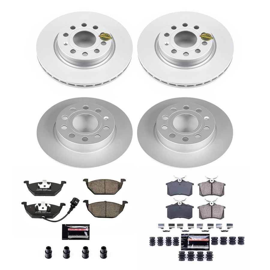 Power Stop Z23 Evolution Sport CRK7100 Coated Front & Rear Brake Kit
