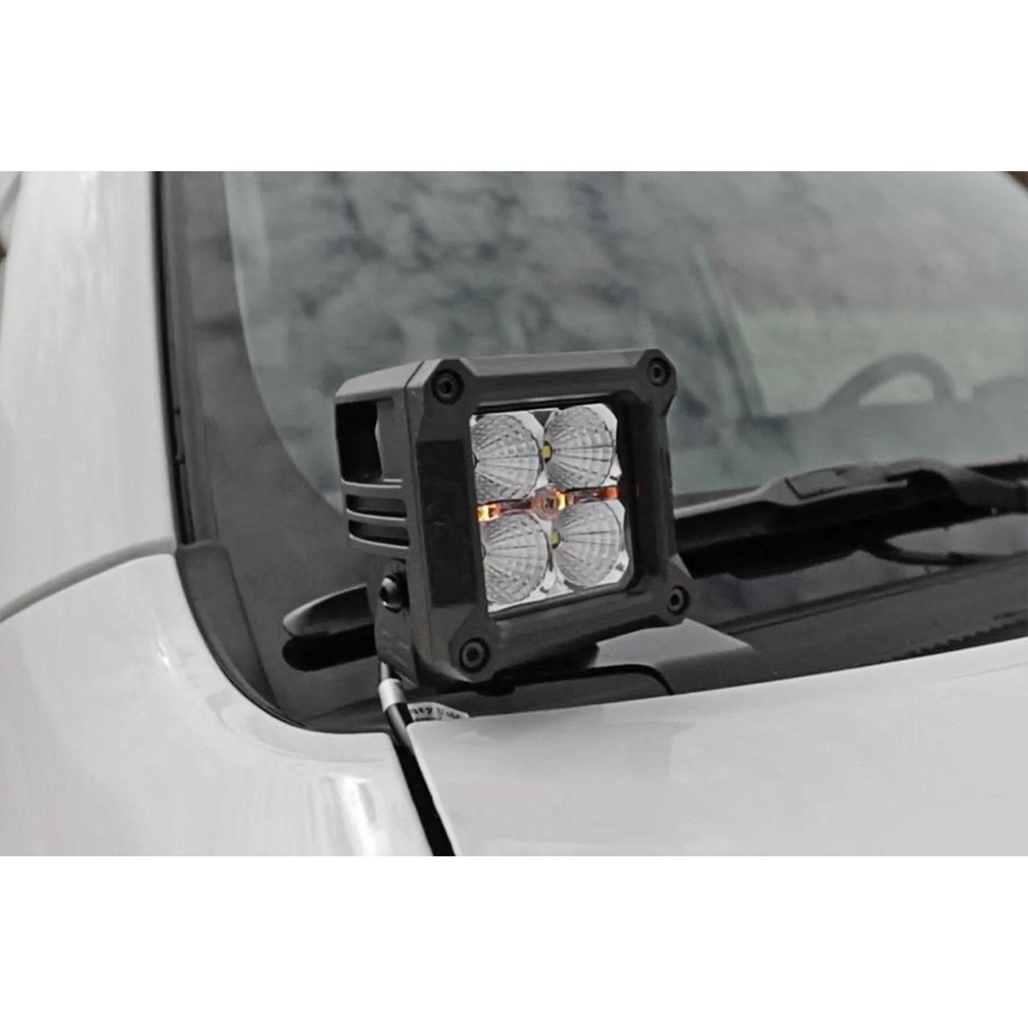 Rough Country Ditch Light Kit LED for Toyota 4Runner (2010-2024) - 80W Dual 2" Spectrum Series Lights, 9600 Lumens, Wide Flood Beam