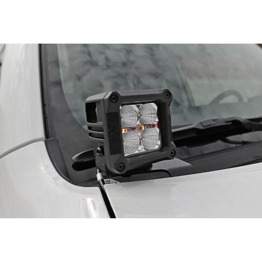 Rough Country Ditch Light Kit LED for Toyota 4Runner (2010-2024) - 80W Dual 2" Spectrum Series Lights, 9600 Lumens, Wide Flood Beam