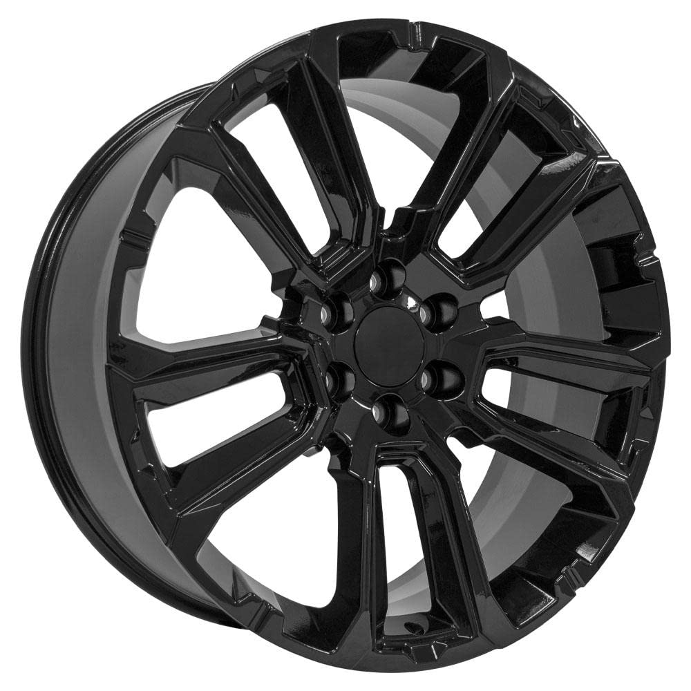 OE Wheels 24 Inch CV68 Rim Fits Suburban 1500 High Country Style 6x139.7 24x10 Gloss Black - Hollander 14088 (1)