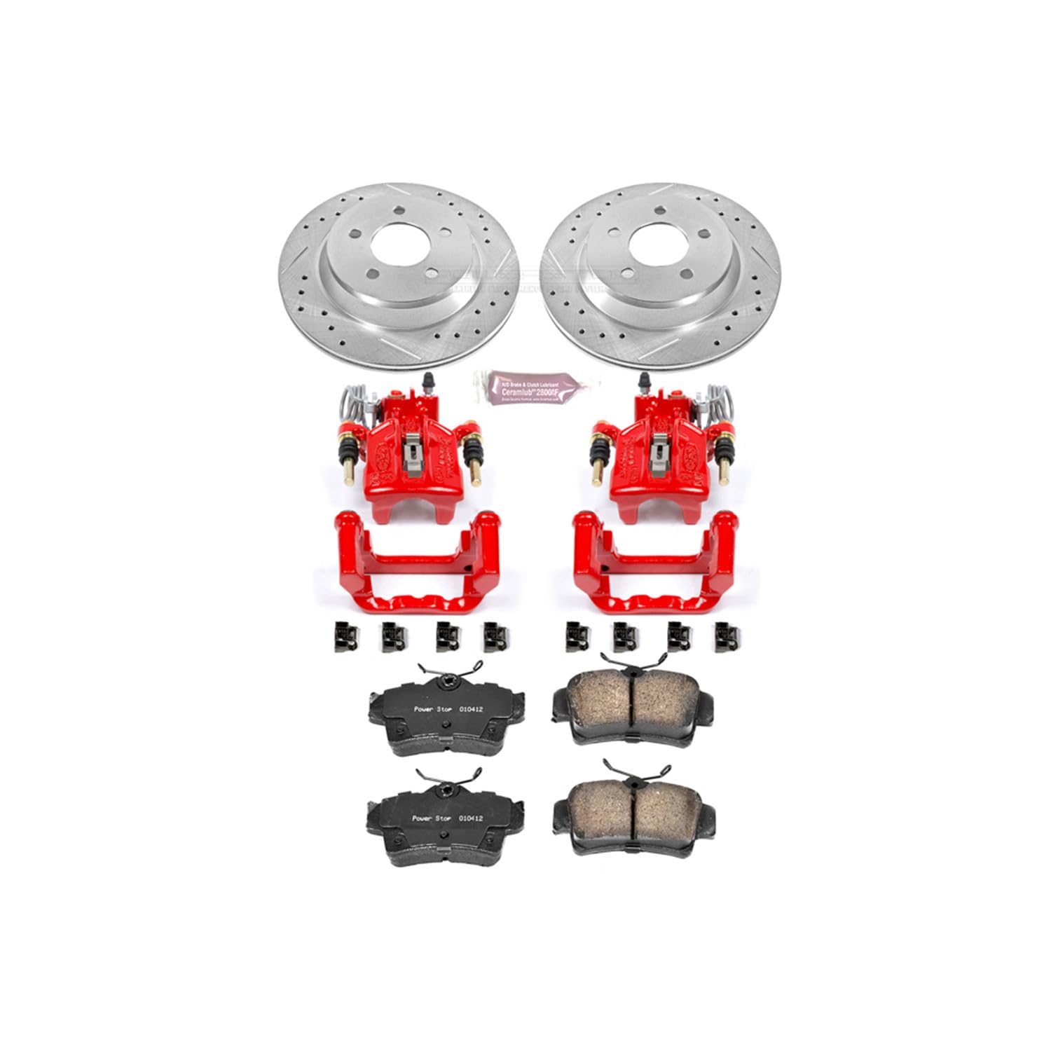 Power Stop 1-Click Performance Brake Kit KC1306A with Caliper For Ford Mustang 1994-1999, Ford Mustang 2001, Ford Mustang 2003-2004 [Model Specific]