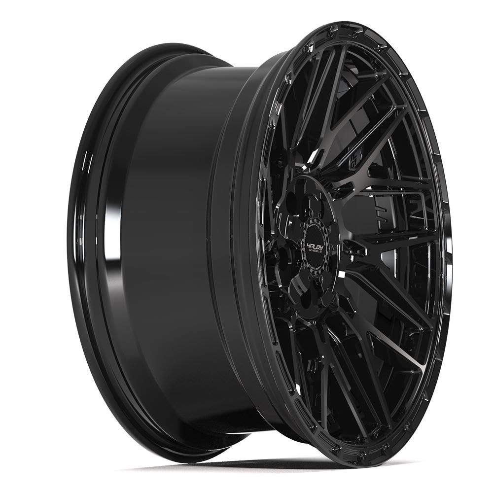 4PLAY Wheels 20 Inch Rim 4PS28 Fits 5x127 & 5x139.7 20x9 Gloss Black Brushed with Tinted Clear (1)