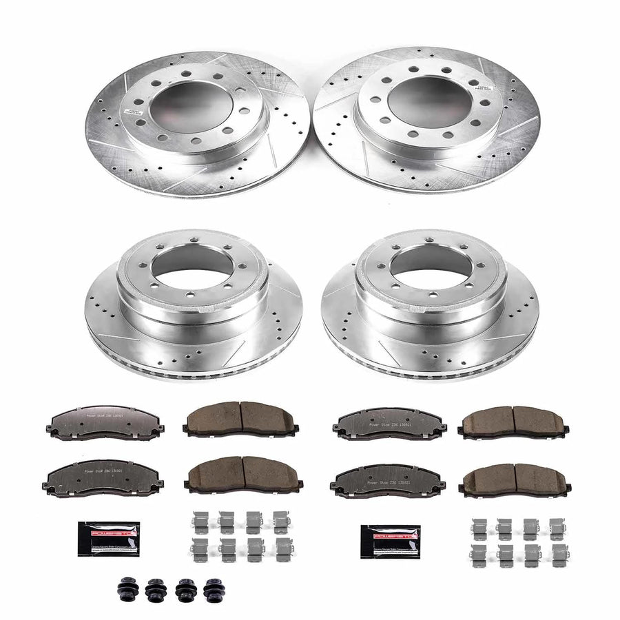 Power Stop K8027-36 Z36 Front & Rear Truck & Tow Performance Brake Kit For Ford F-350 Super Duty 2015-2016 [Model Specific]