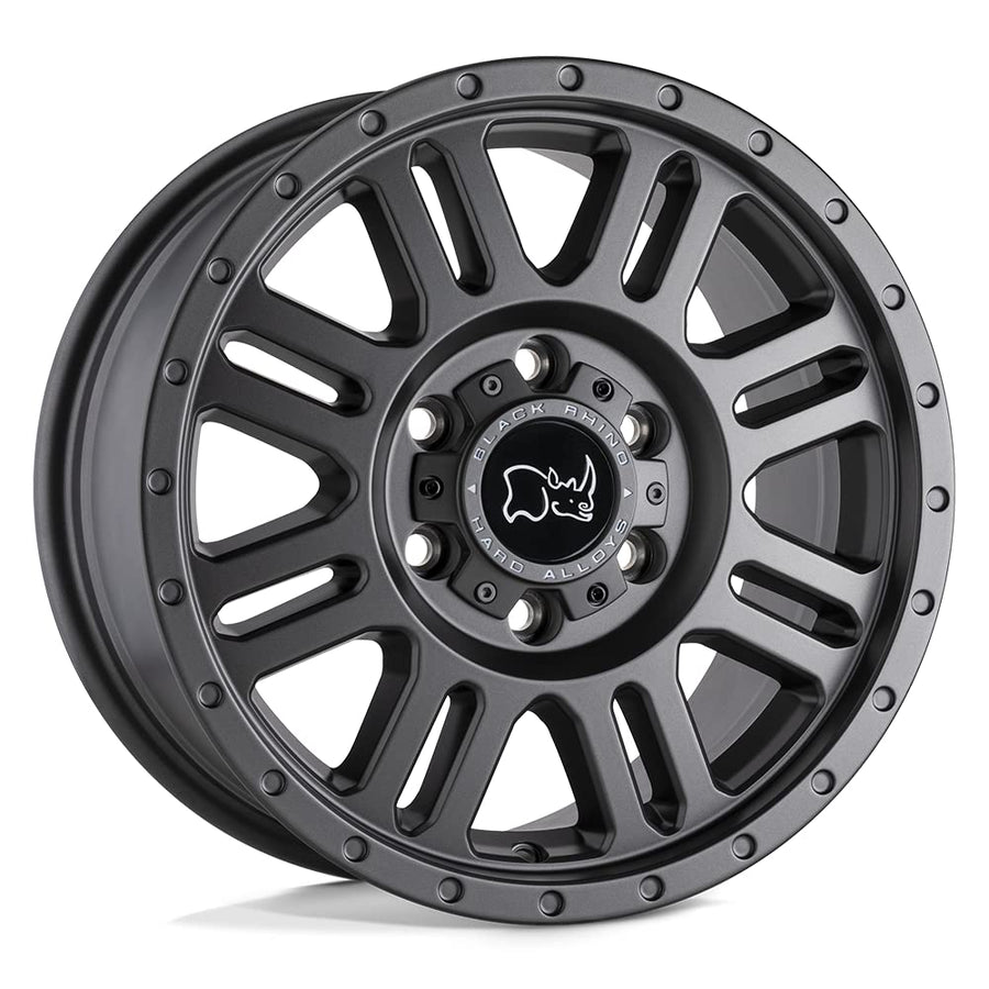 Black Rhino YELLOWSTONE Hard Alloys 17X8, 6X130, 6.27, +45mm MATTE GUNMETAL - 1780YWN456130G84