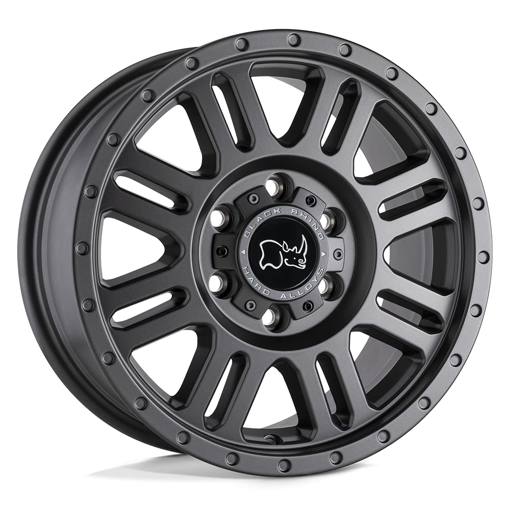 Black Rhino YELLOWSTONE Hard Alloys 17X8, 6X130, 6, +38mm MATTE GUNMETAL - 1780YWN386130G84