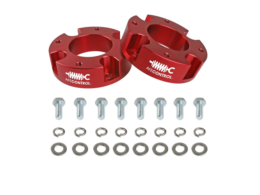aFe CONTROL 416-72T002-R aFe POWER Leveling Kit, 2.5", Red Anodized, for 2007-2021 Toyota Tundra