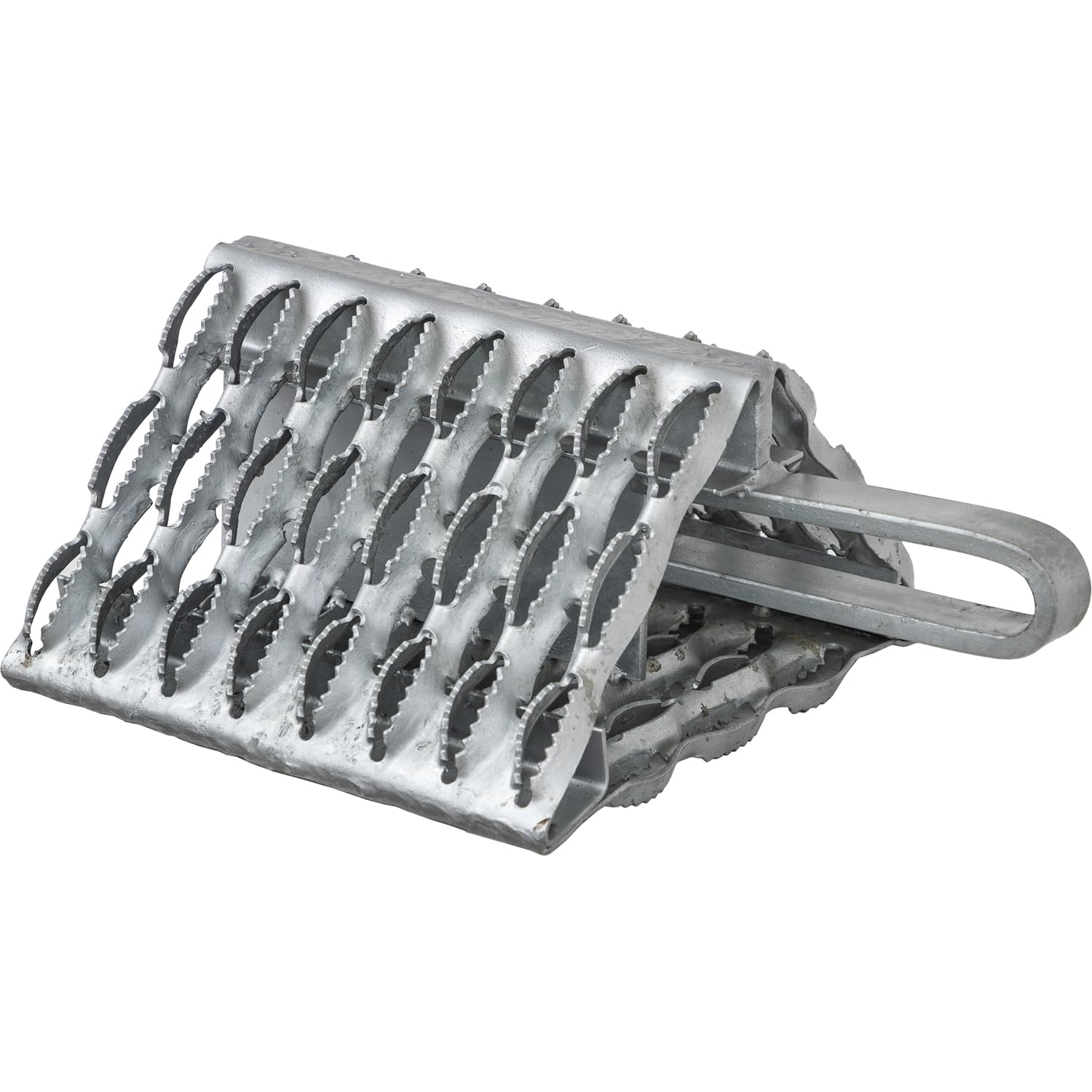 Serrated Buyers Products WC091060 Galvanized Wheel Chock with Built-in Handle, 9 x 10 x 6 Inch, Extra Grip for Off-Road, Ice & Snow Conditions; Stable Tire & Trailer Chock