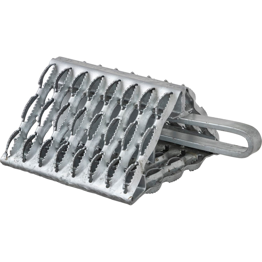 Serrated Buyers Products WC091060 Galvanized Wheel Chock with Built-in Handle, 9 x 10 x 6 Inch, Extra Grip for Off-Road, Ice & Snow Conditions; Stable Tire & Trailer Chock