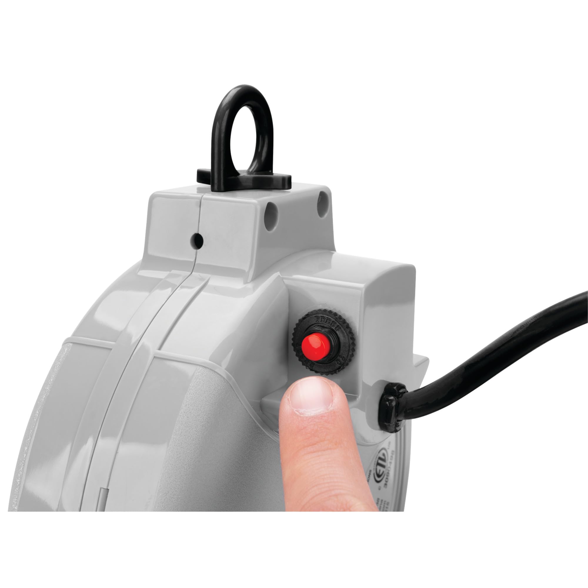 20' Performance Tool W2275 18GA Retractable Cord Reel with Spring Loaded Auto-Rewind
