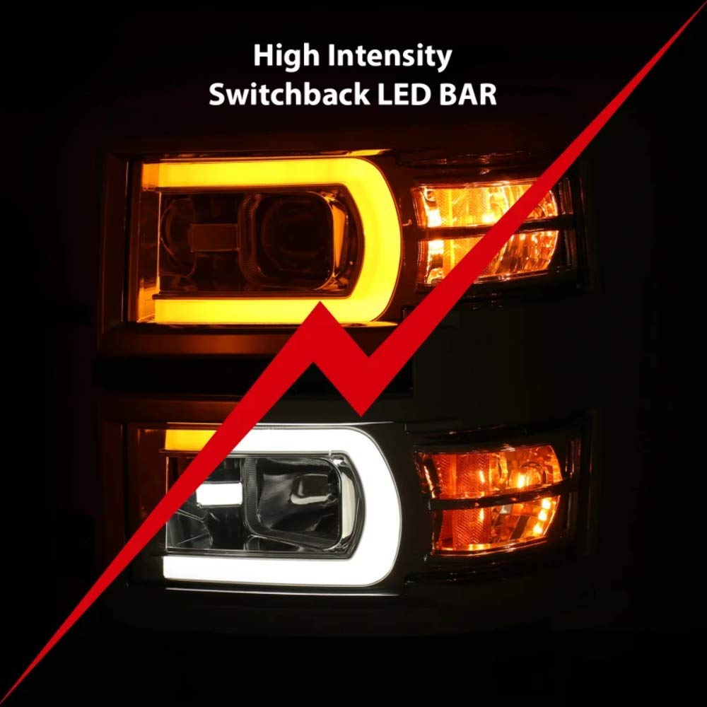 111413 Anzo, Usa Projector Headlamps Fits Chevrolet Silverado 1500