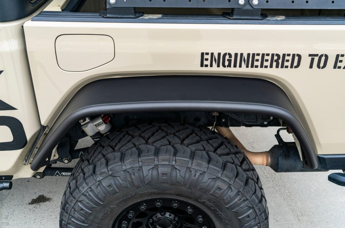 Rear Smittybilt 77854 XRC Tube Fender Pair, Fits 2020+ Jeep Gladiator JT