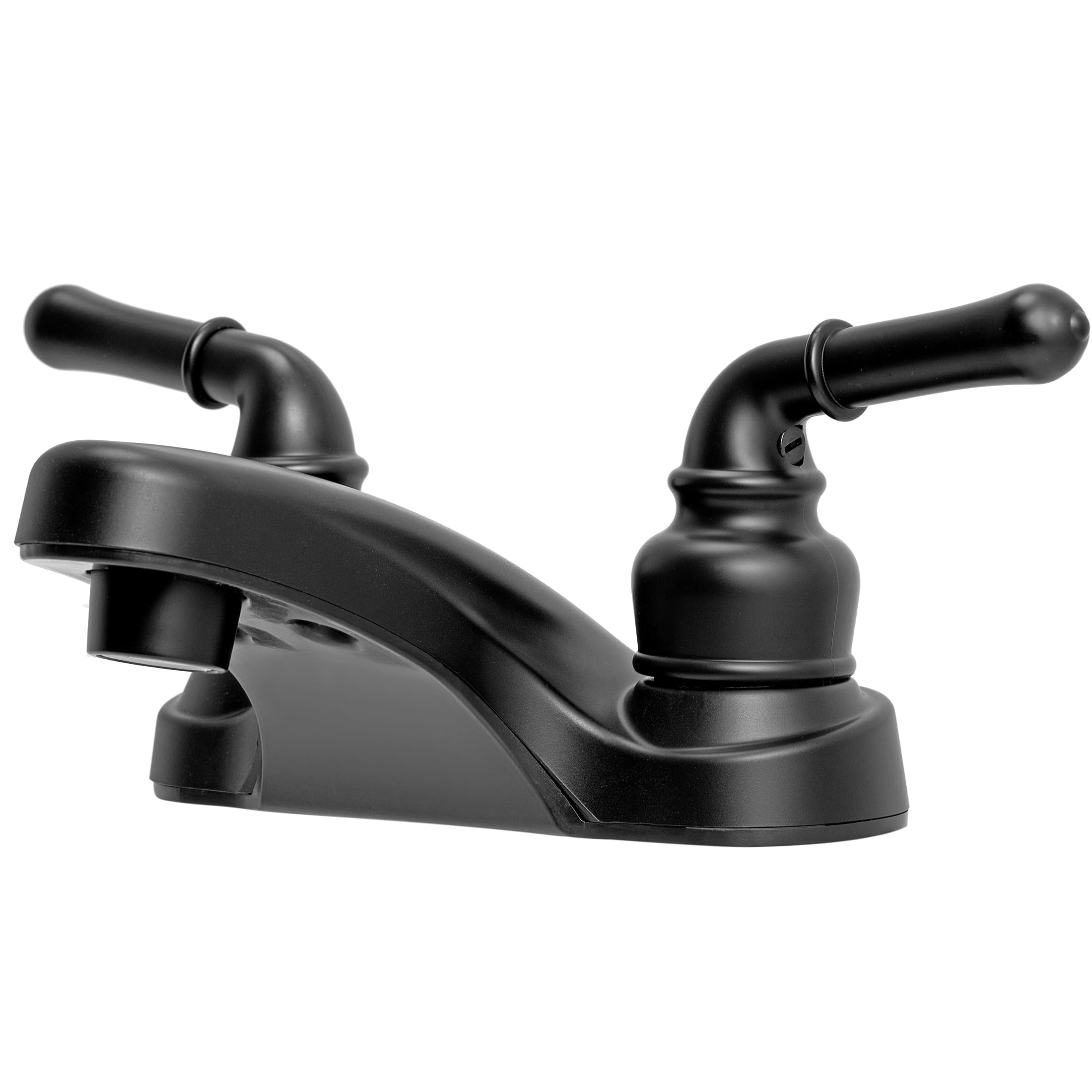 Dura Faucet RV DF-PL700C-MB 2-Hole Bathroom Faucet with Classic 2-Handles (Matte Black)