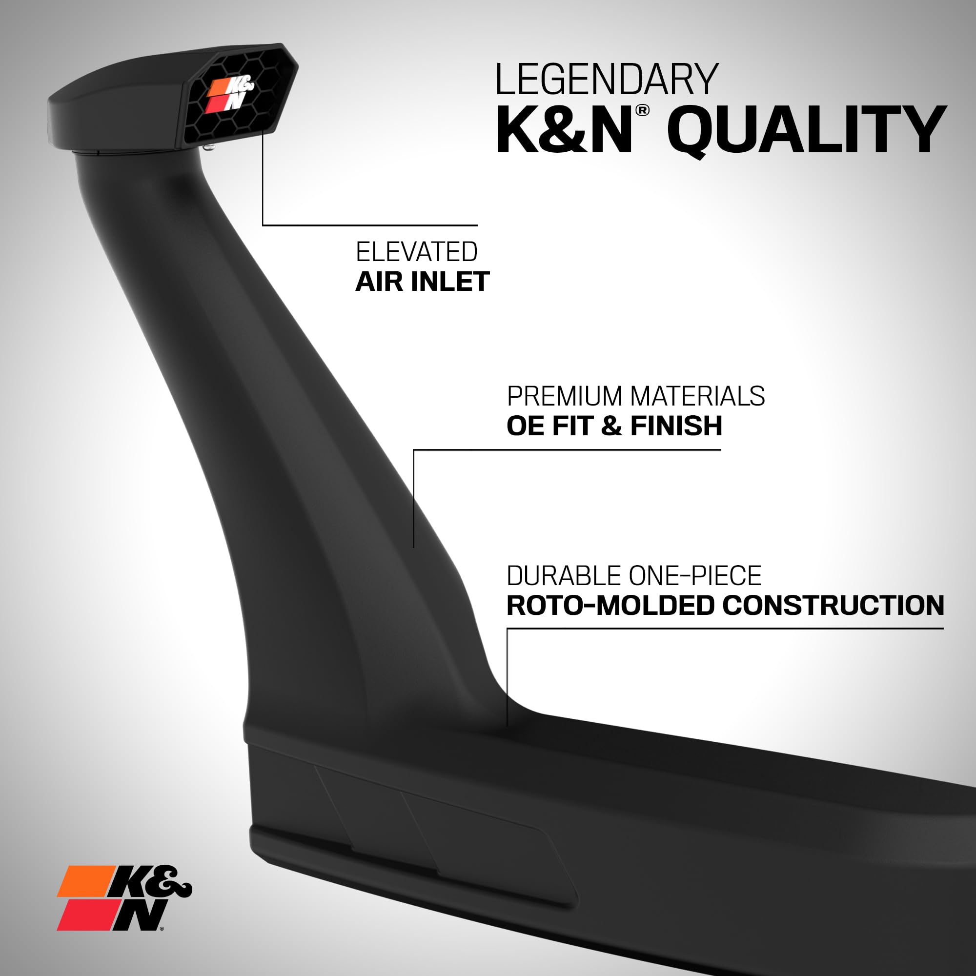 K&N Intake Kit Elevated (Snorkel) Compatible with 2010-2021 Toyota 4Runner V6-4.0L, 63-8001
