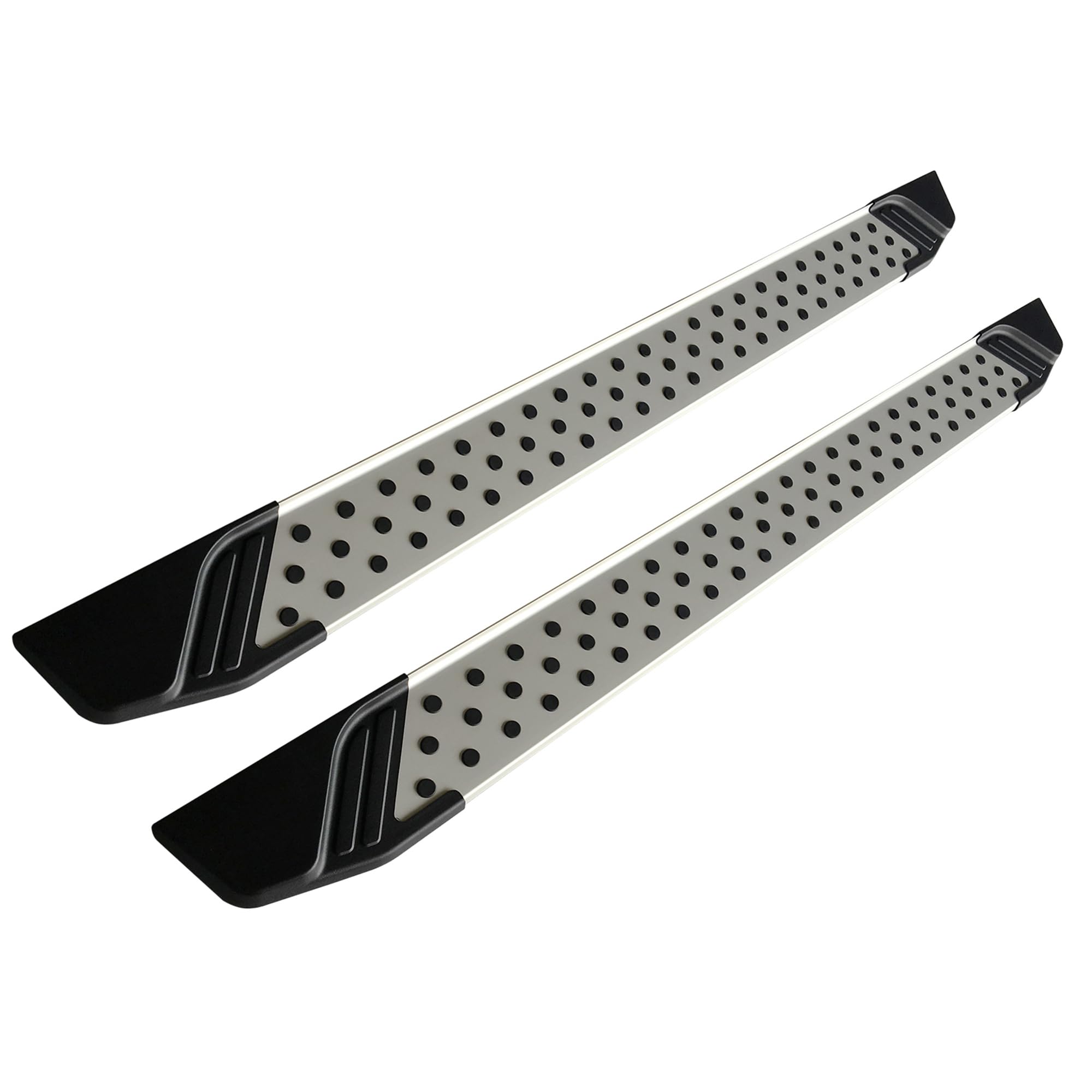 Aluminum Black Horse Vortex Running Boards Compatible with 2015-2022 Ford Edge All