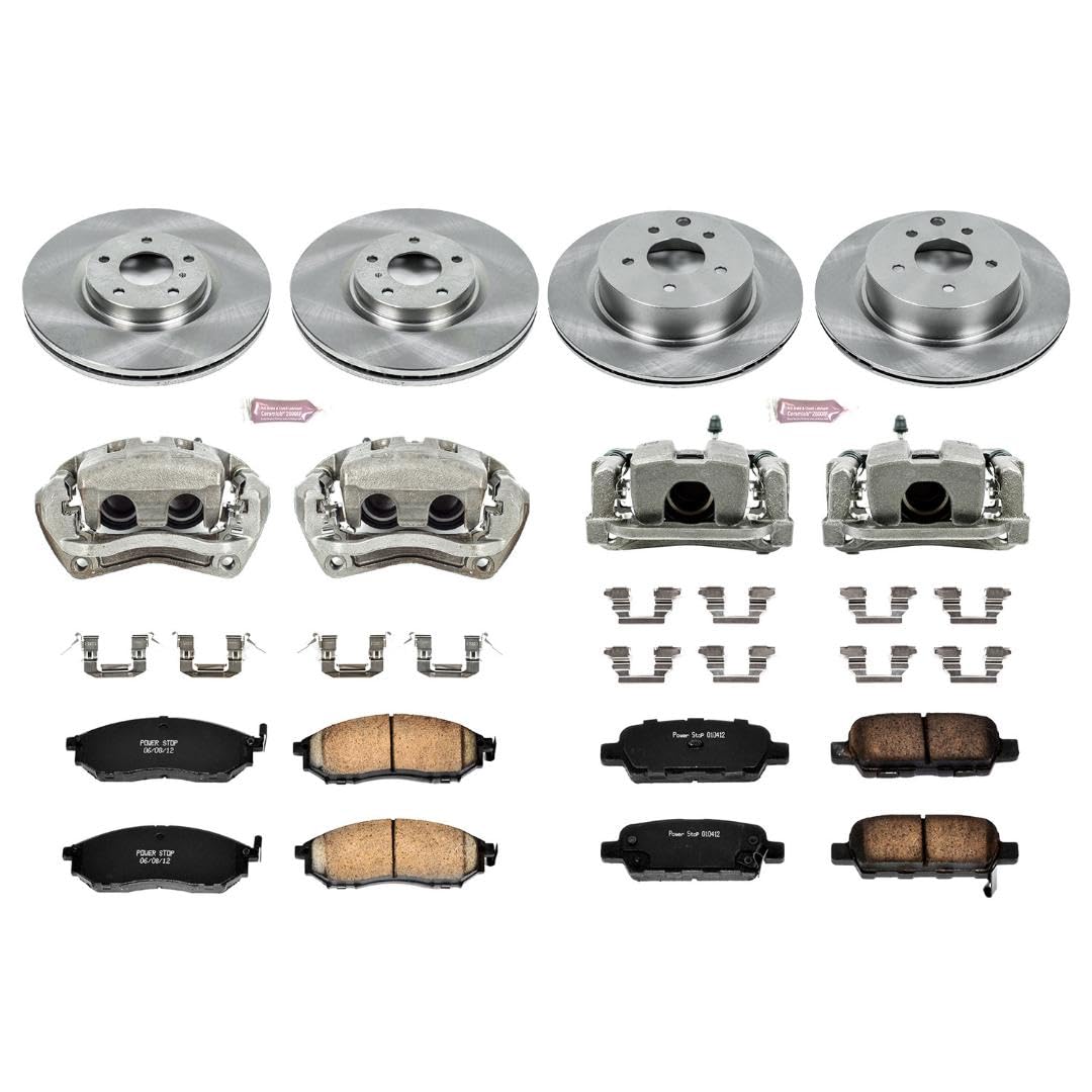 Power Stop KCOE114A 1-Click Autospecialty OE Replacement Brake Kit with Calipers For INFINITI G35 2007-2008, INFINITI M35 2006-2009, INFINITI M45 2006-2009 [Model Specific]