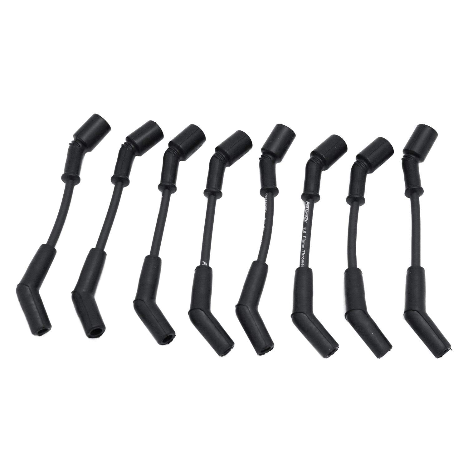 Black Pertronix 808224 8mm Wire (GM LS 45 Degree Boots)