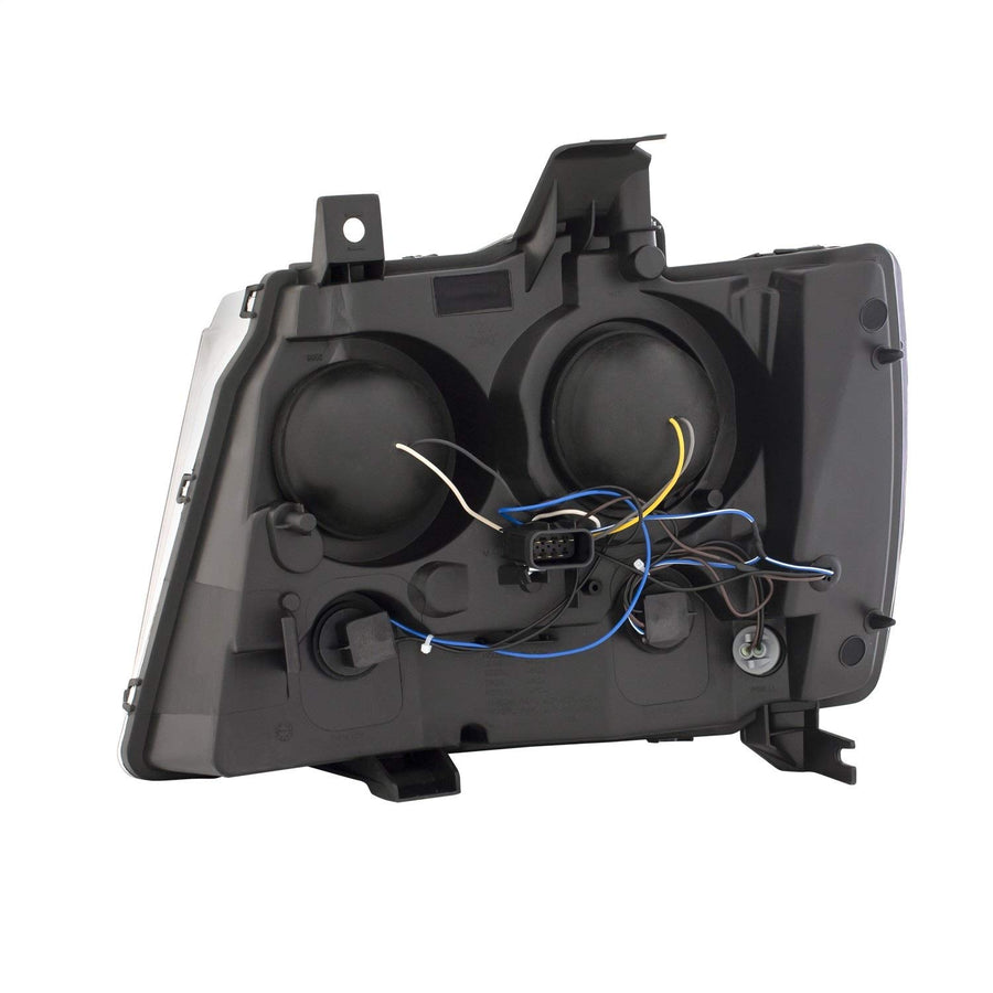 CHEVY TAHOE/SUBURBAN ANZO USA 07-14 / AVALANCHE 07-13 PROJECTOR PLANK STYLE SWITCHBACK HEADLIGHTS CHROME