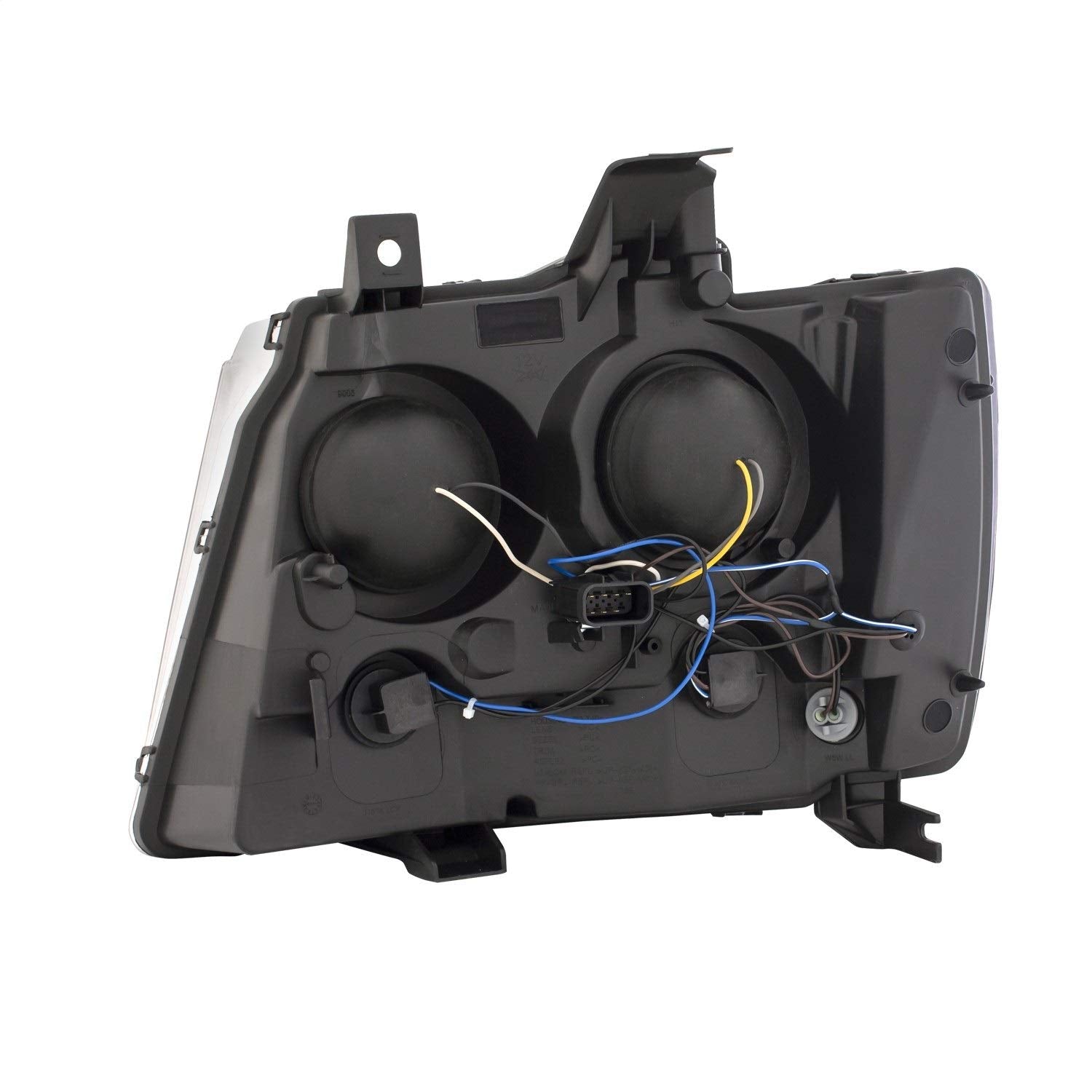 CHEVY TAHOE/SUBURBAN ANZO USA 07-14 / AVALANCHE 07-13 PROJECTOR PLANK STYLE SWITCHBACK HEADLIGHTS CHROME