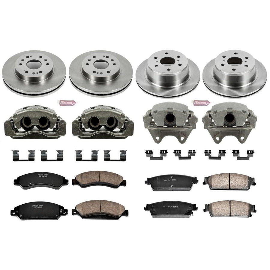 Power Stop KCOE2068 1-Click OE Replacement Brake Kit with Calipers For Escalade, Escalade ESV, Escalade EXT, Avalanche, Suburban, Ta, GMC Yu, GMC Yukon XL [Model Specific]