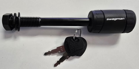 Swagman 5/8" Threaded Anti-Wobble Hitch Pin, Silver/Black