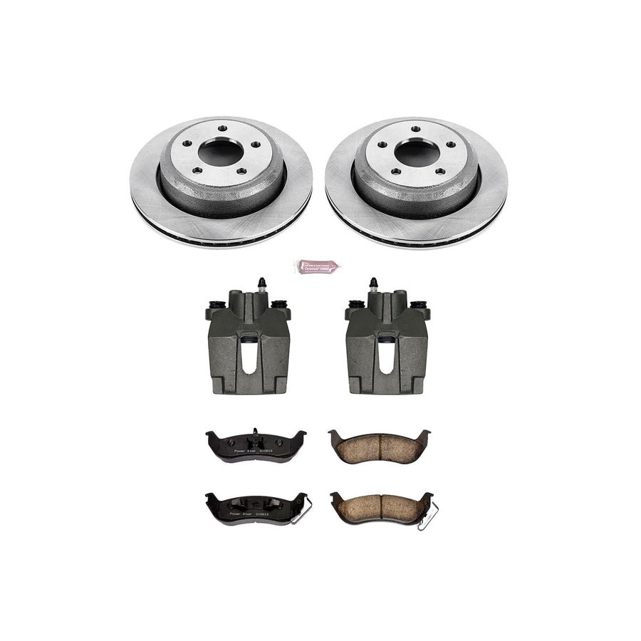 Power Stop KCOE6181 Stock Replacement Rear Brake Kit (with Calipers) For Ford Ranger 2010-2011 [Model Specific]