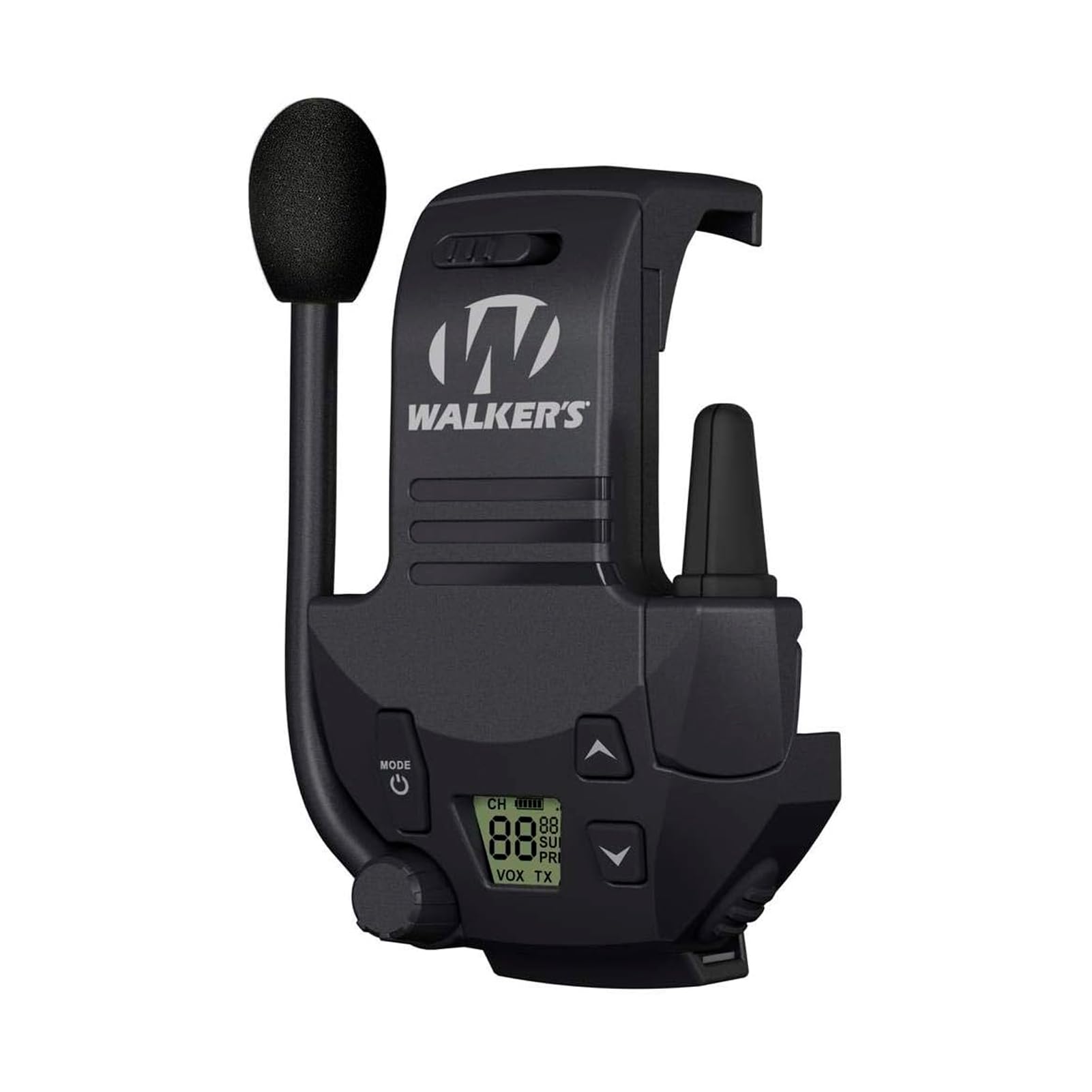 WALKER'S Walkie Talkie Attachment Razor - 22 Channels 3 Miles Range Distance Voice-Activated Handsfree Communication Device for Razor Shooting Muffs, 3 AAA Batteries Included
