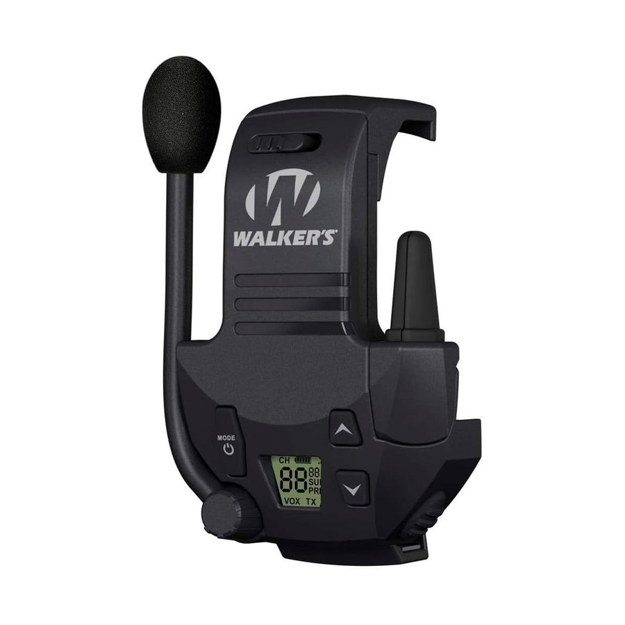 WALKER'S Walkie Talkie Attachment Razor - 22 Channels 3 Miles Range Distance Voice-Activated Handsfree Communication Device for Razor Shooting Muffs, 3 AAA Batteries Included