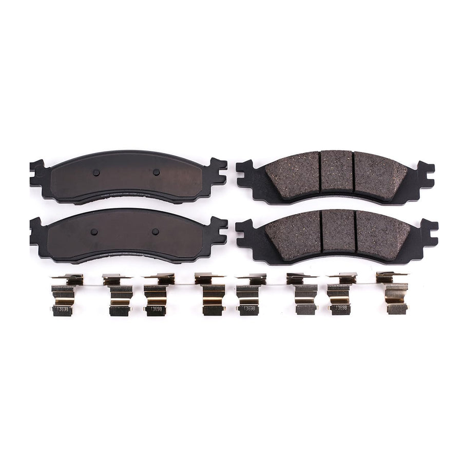 Power Stop Brake Kit Front For Ford Explorer 2006-10 |Explorer Sport Trac 2007-10 |Taurus 2010-12 |Mercury Mountaineer 2006-10 - Ceramic Brake Pads With Installation Hardware, 17-1158