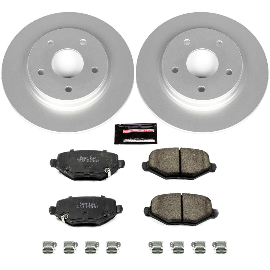 Power Stop CRK6544 Z17 Evolution Geomet Coated Brake Kit For Chrysler Town & Country, Dodge Grand Caravan, Dodge Jour, Ram C/V, VW Routan [Model Specific]