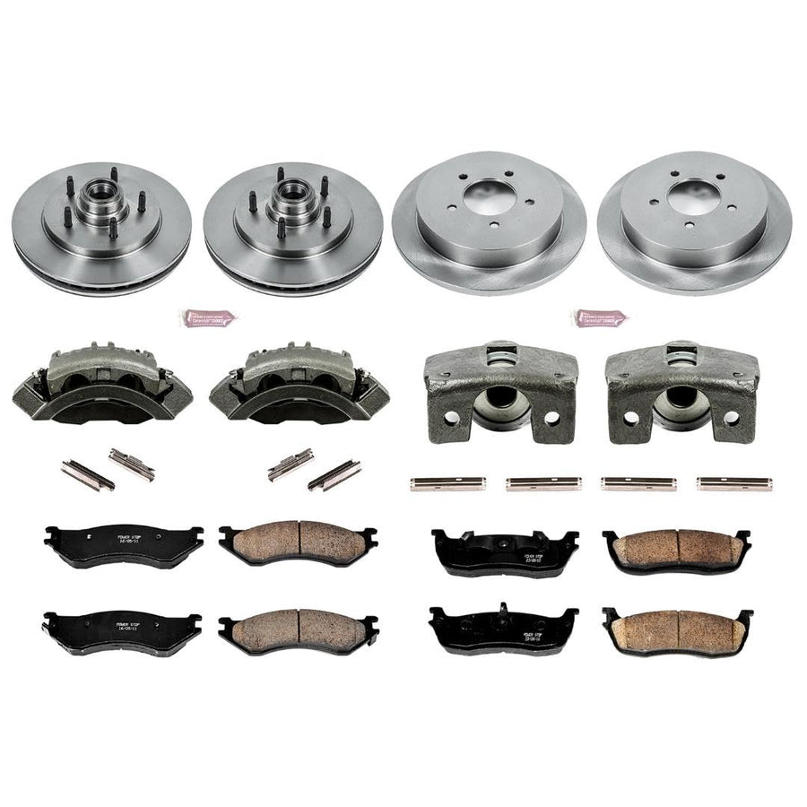 Power Stop KCOE1880 1-Click OE Replacement Brake Kit with Calipers For Ford Expedition 1997-2000, Lincoln Navigator 1998-2000 Autospecialty [Model Specific]