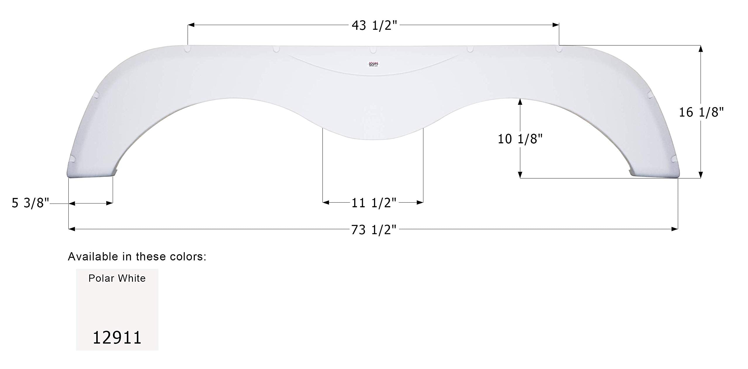 Fender Skirt ICON, Tandem, Skyline, FS2911, Polar White