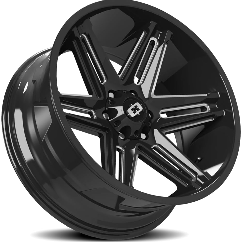363 Razor Vision 20x12 6x135-51mm Black/Milled Wheel Rim 20" Inch