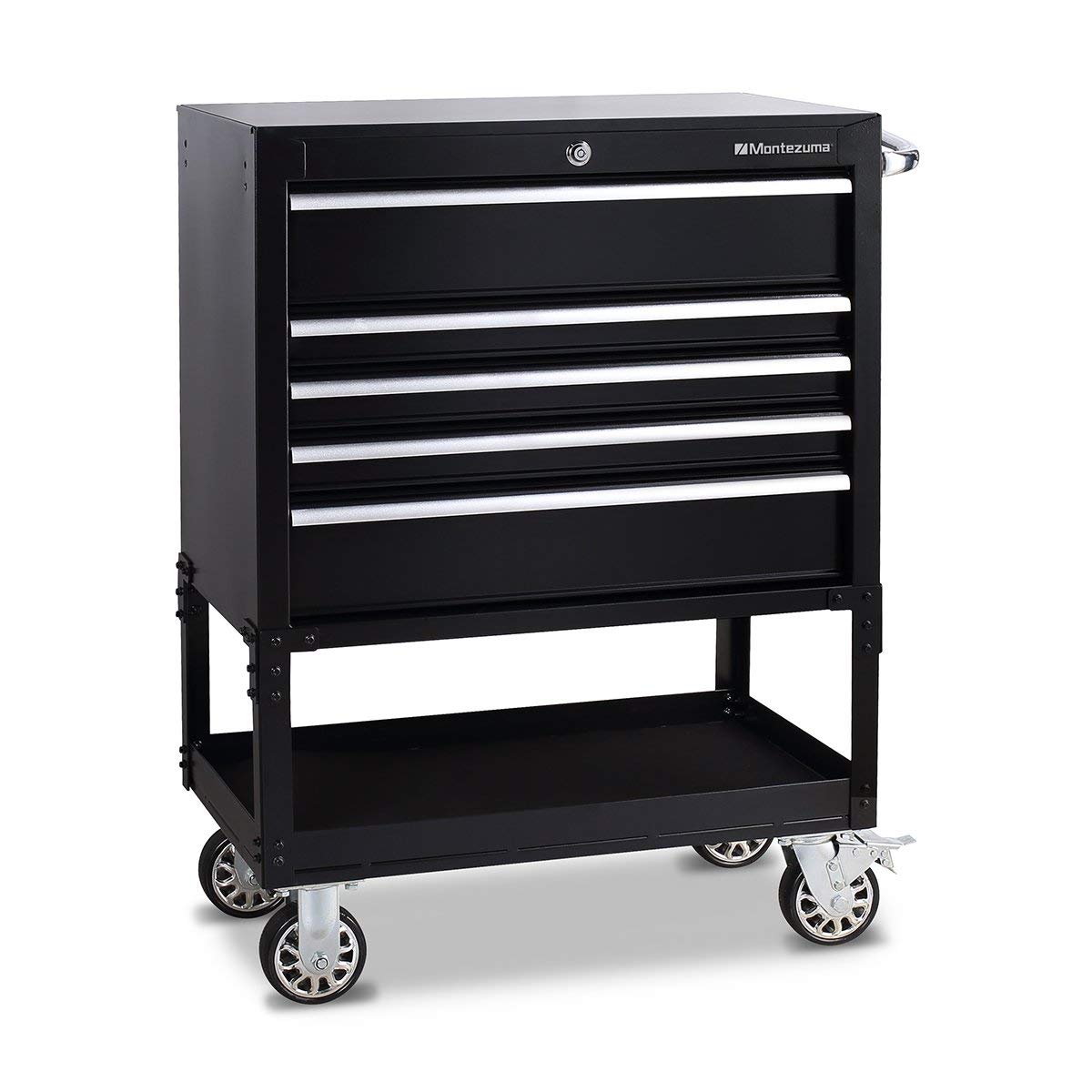 30" Montezuma 5-Drawer Rolling Tool Organizer Metal Storage Utility Cart