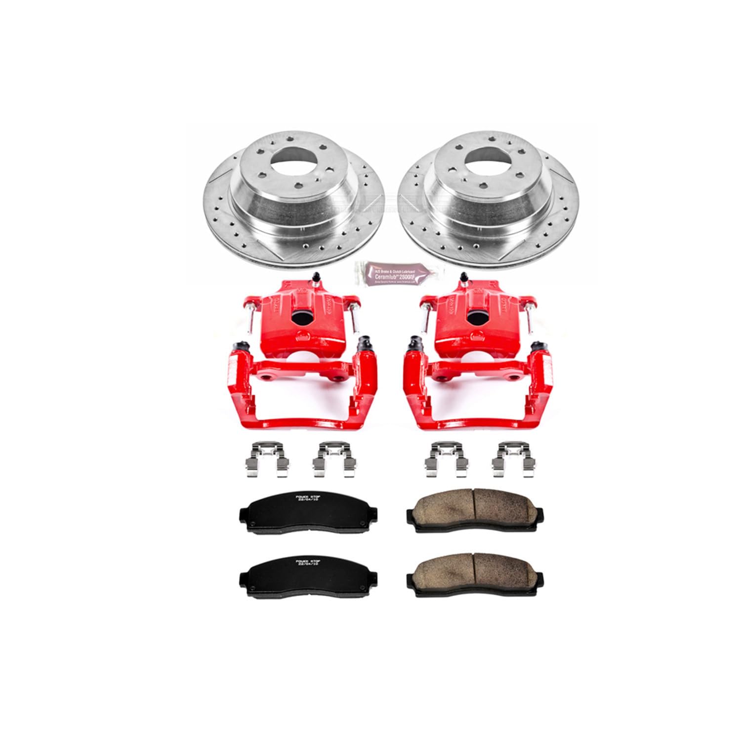 1-Click Power Stop (KC2050) Performance Brake Kit with Calipers