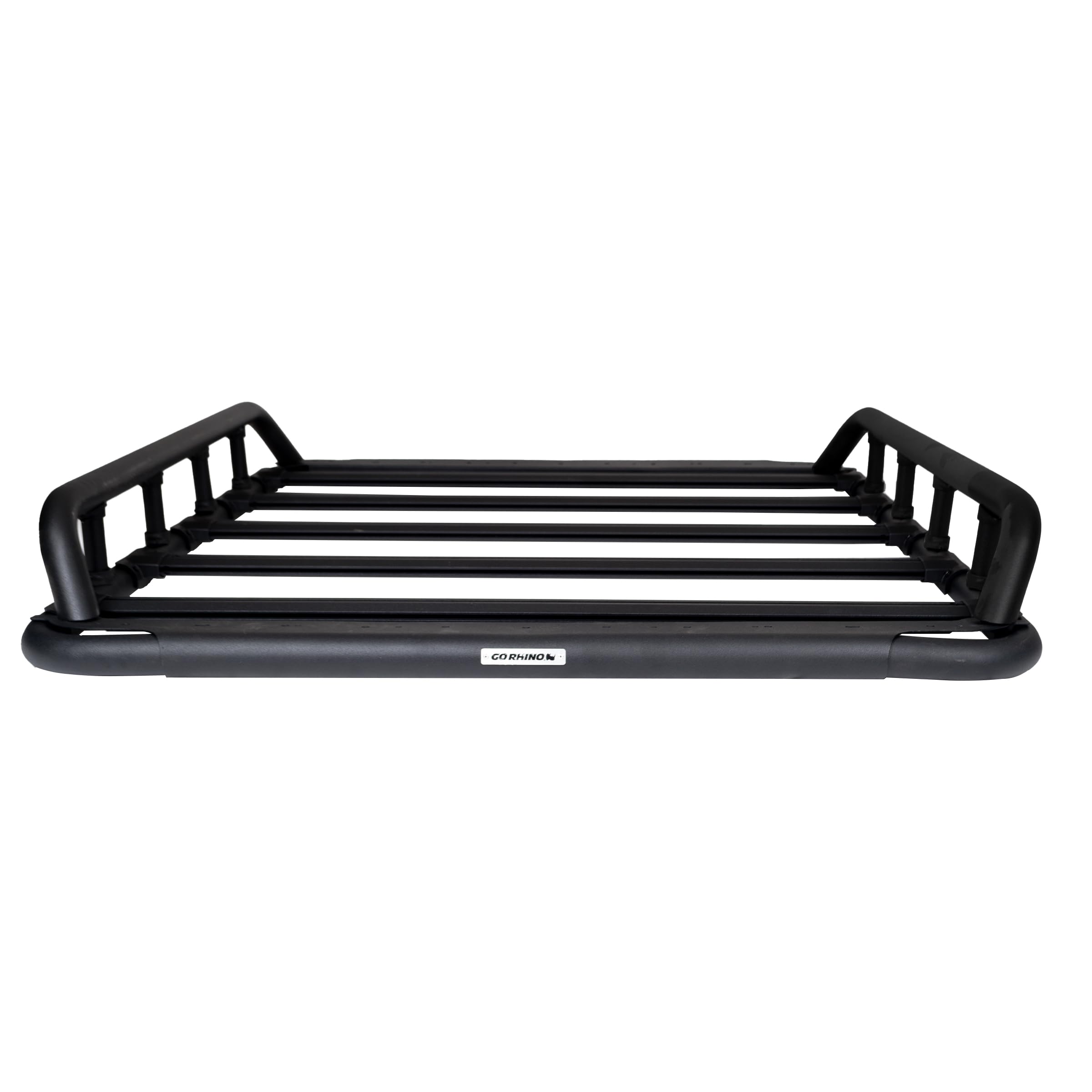SRM 500 Go Rhino Flat Platform Roof Rack w/Dual Rail & Clamps | Aluminum, Textured Black, L: 55" x W: 52" | 5935251T | Mounts to Most Cross Bars