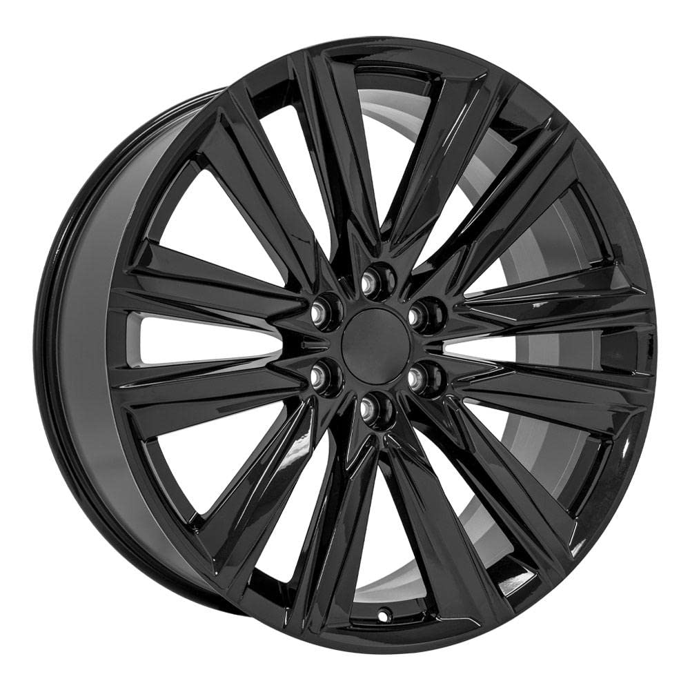 24 Inch OE Wheels CA91 Rim Fits Escalade Sport Style 6x139.7 24x10 Gloss Black - Hollander 4869 (1)